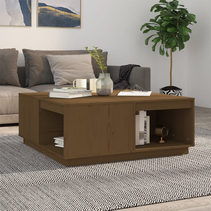 Soffbord 80X81X36,5 Cm Massivt Furu