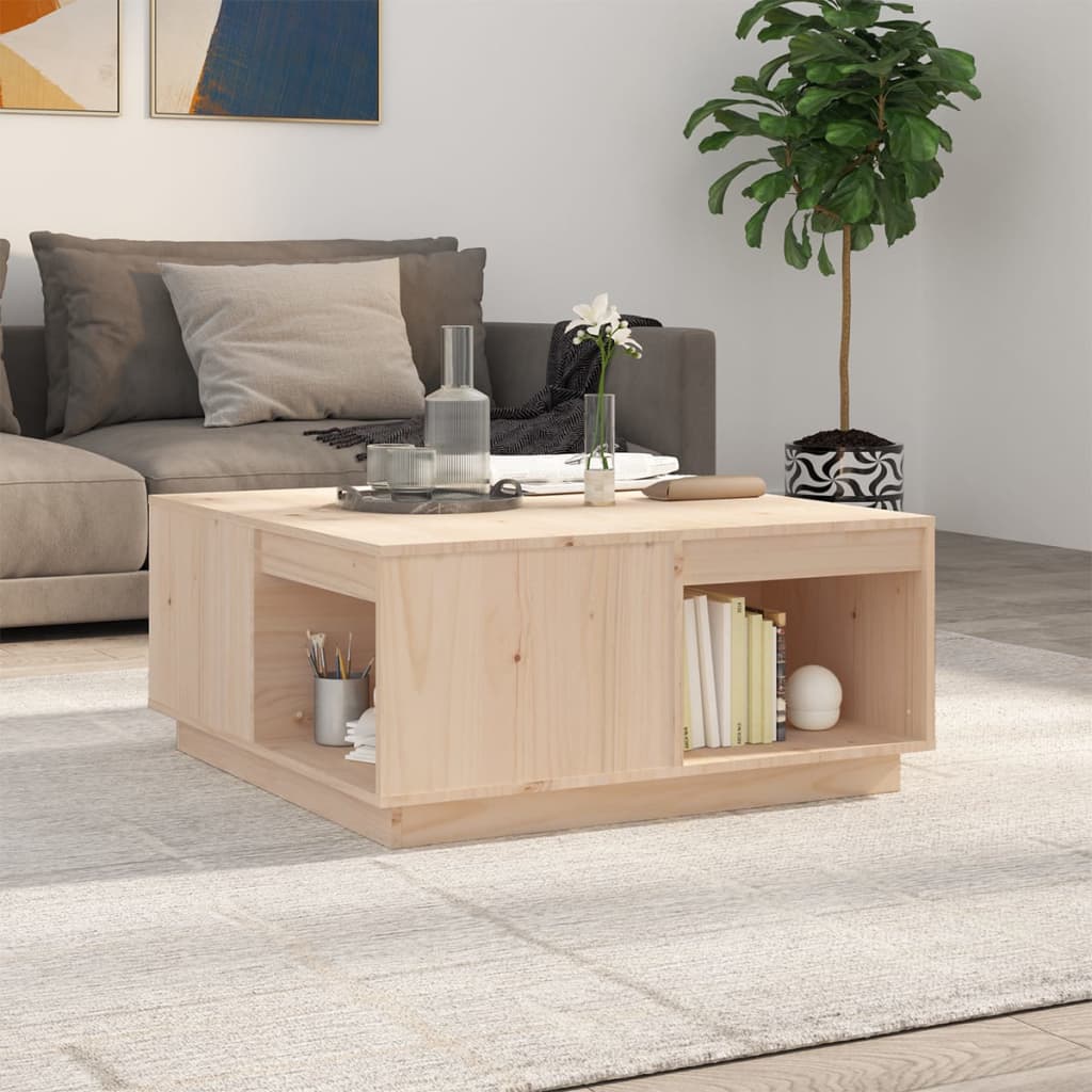 Soffbord 80X81X36,5 Cm Massivt Furu