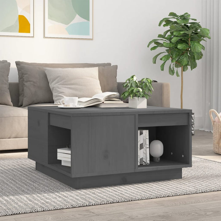 Soffbord 80X81X36,5 Cm Massivt Furu