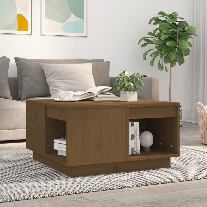 Soffbord 80X81X36,5 Cm Massivt Furu