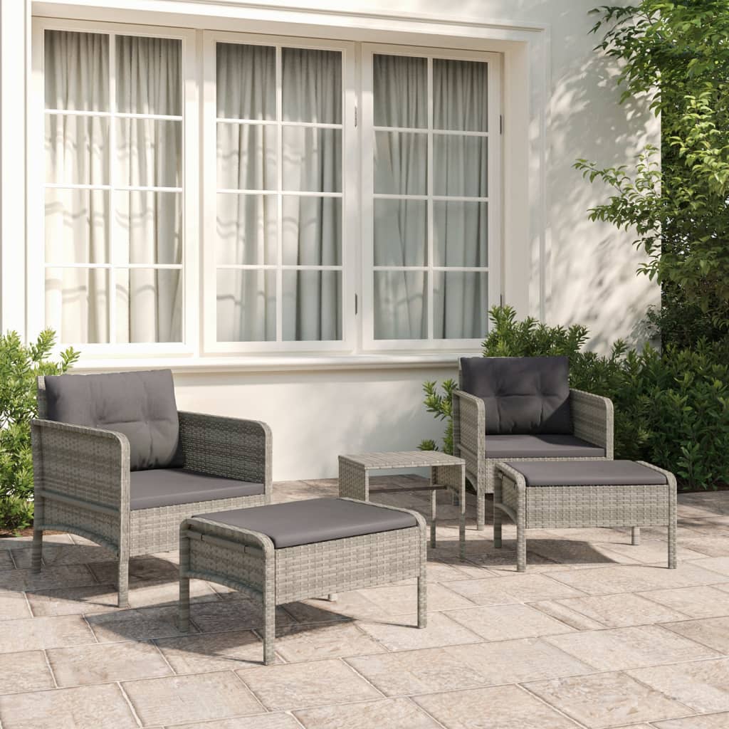 Loungegrupp Med Dynor 5 Delar Konstrotting