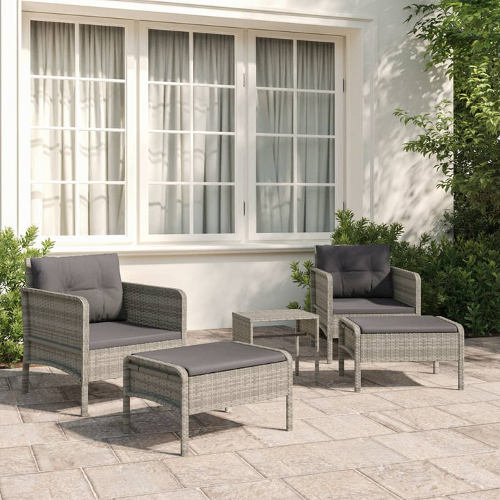 Loungegrupp Med Dynor 5 Delar Konstrotting