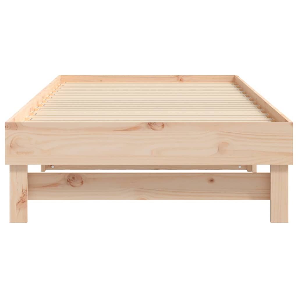 Utdragbar Dagbädd 2X(75X190) Cm Massiv Furu