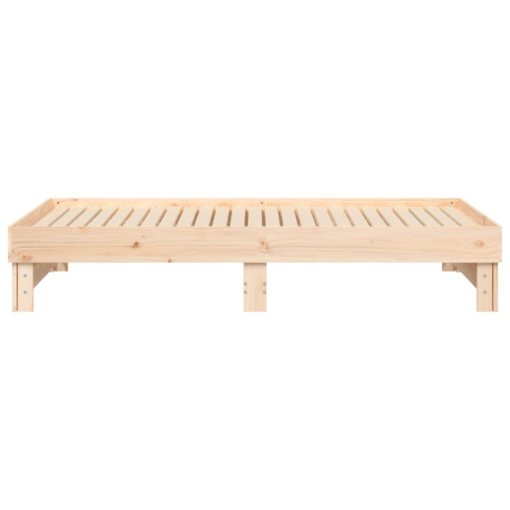 Utdragbar Dagbädd 2X(75X190) Cm Massiv Furu