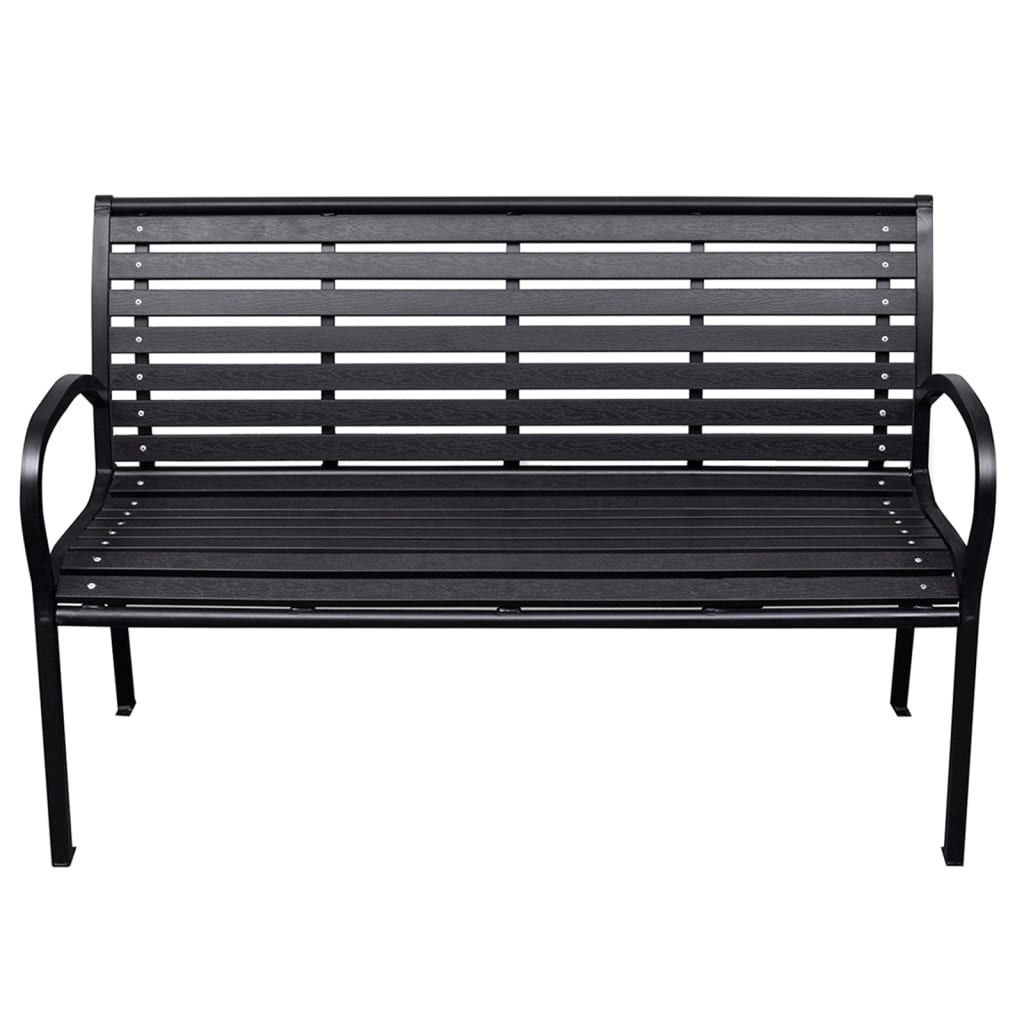 Trädgårdsbänk 116 Cm Stål Och Wpc