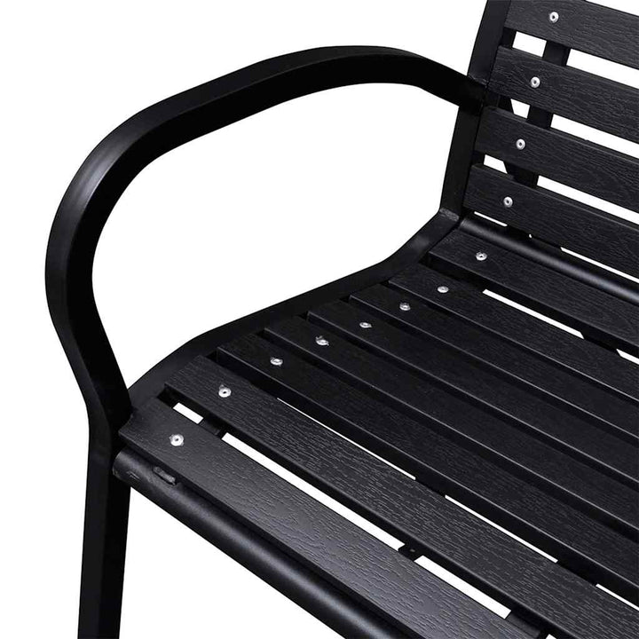 Trädgårdsbänk 116 Cm Stål Och Wpc