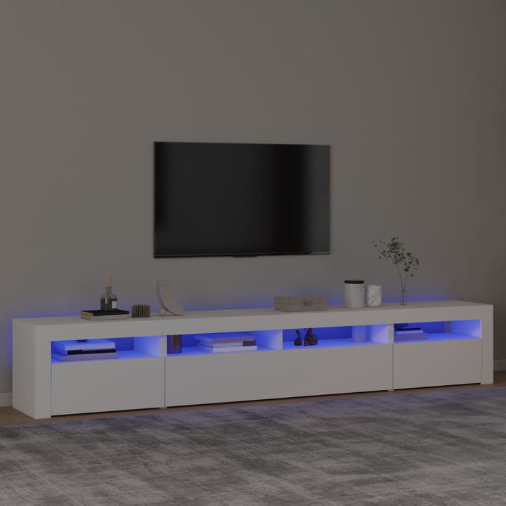 Tv-Bänk Med Led-Belysning 180X35X40 Cm