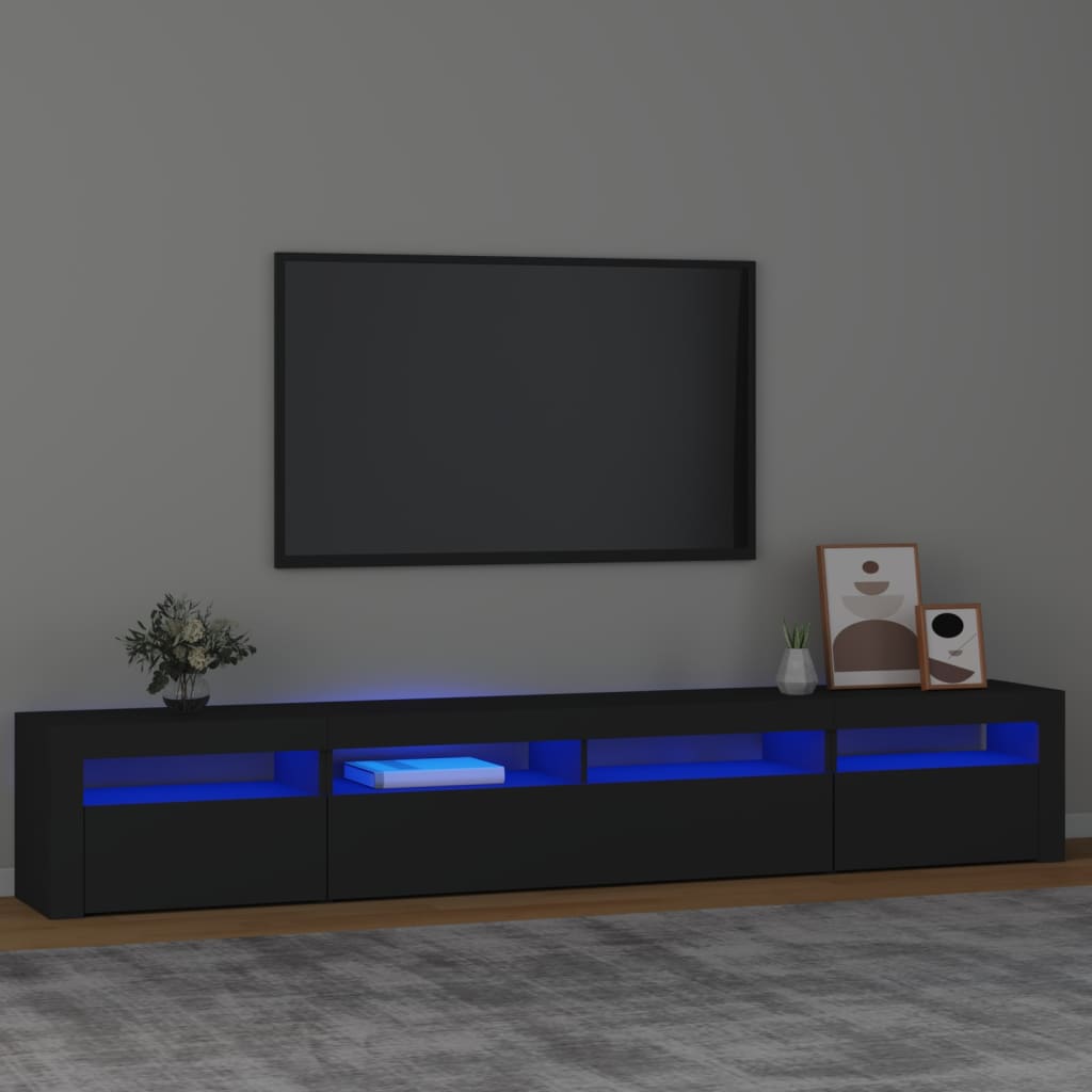 Tv-Bänk Med Led-Belysning 180X35X40 Cm