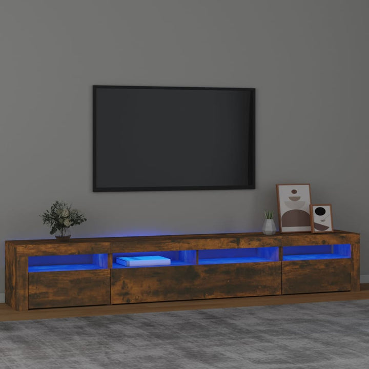 Tv-Bänk Med Led-Belysning 180X35X40 Cm