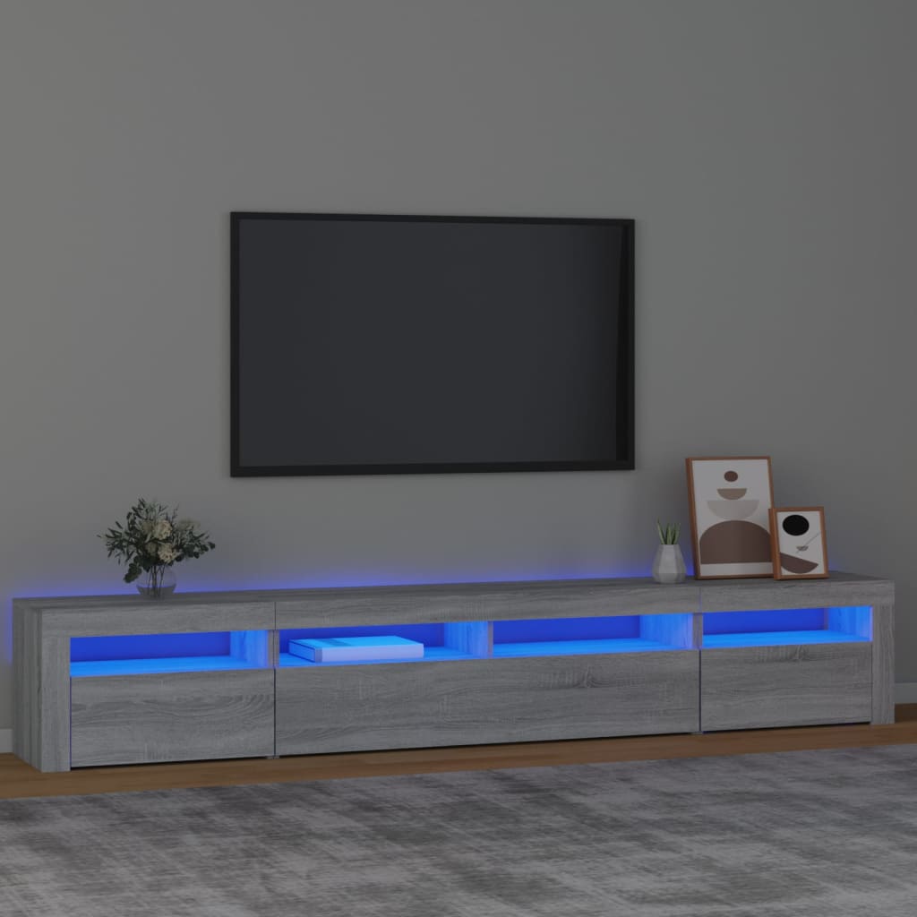Tv-Bänk Med Led-Belysning 180X35X40 Cm
