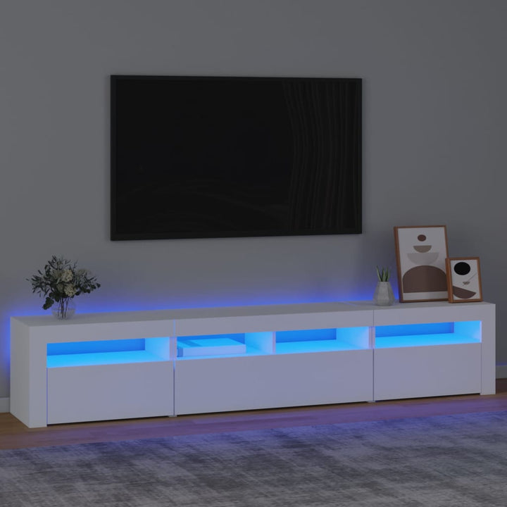Tv-Bänk Med Led-Belysning 180X35X40 Cm