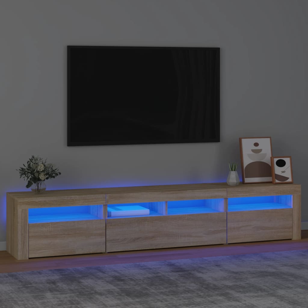 Tv-Bänk Med Led-Belysning 180X35X40 Cm