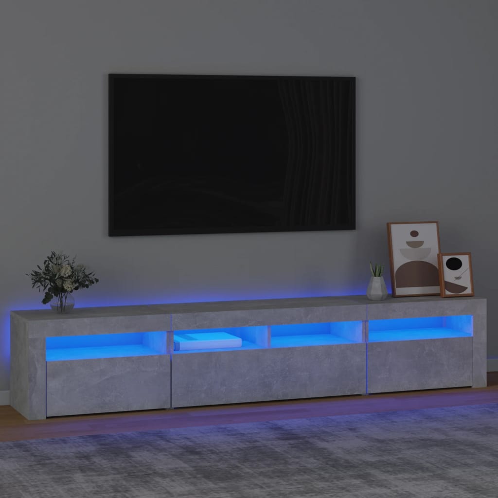 Tv-Bänk Med Led-Belysning 180X35X40 Cm