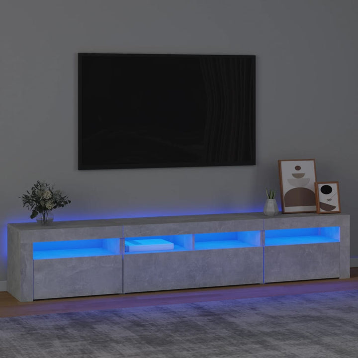 Tv-Bänk Med Led-Belysning 180X35X40 Cm