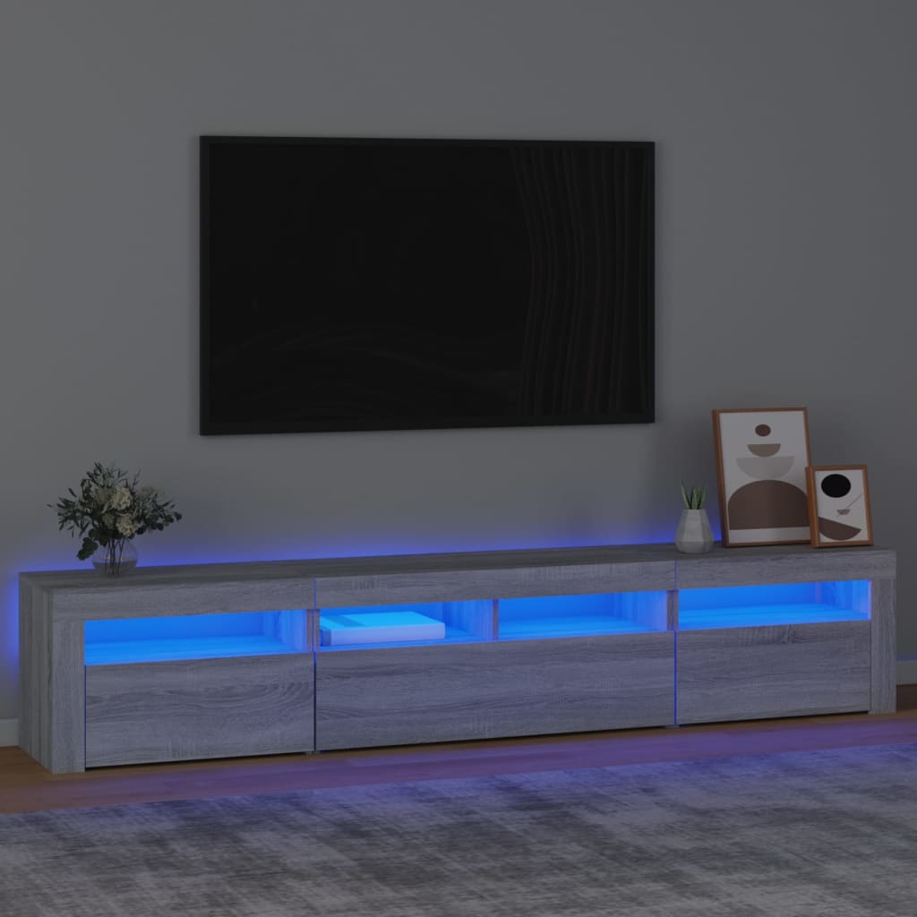 Tv-Bänk Med Led-Belysning 180X35X40 Cm