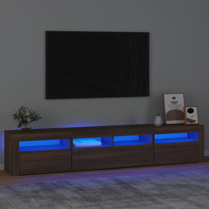 Tv-Bänk Med Led-Belysning 180X35X40 Cm