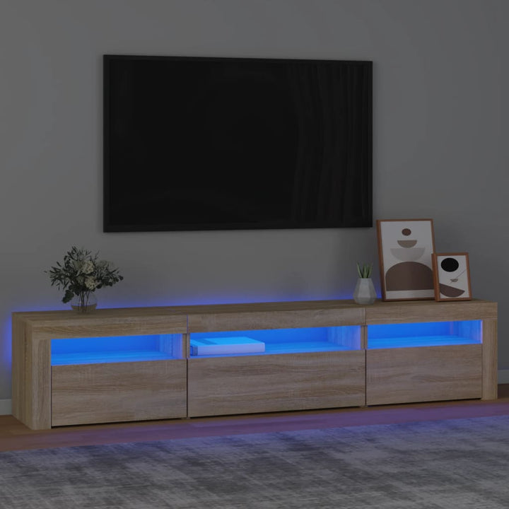 Tv-Bänk Med Led-Belysning 180X35X40 Cm
