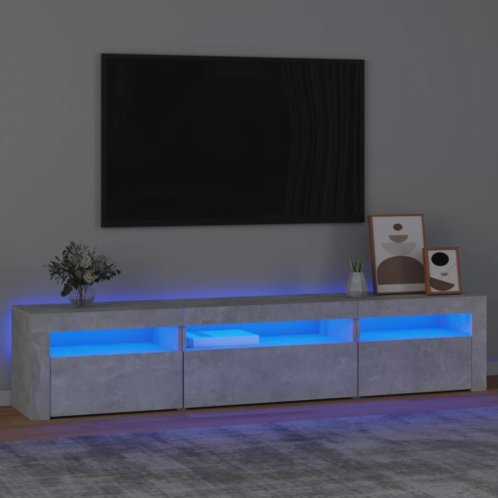 Tv-Bänk Med Led-Belysning 180X35X40 Cm