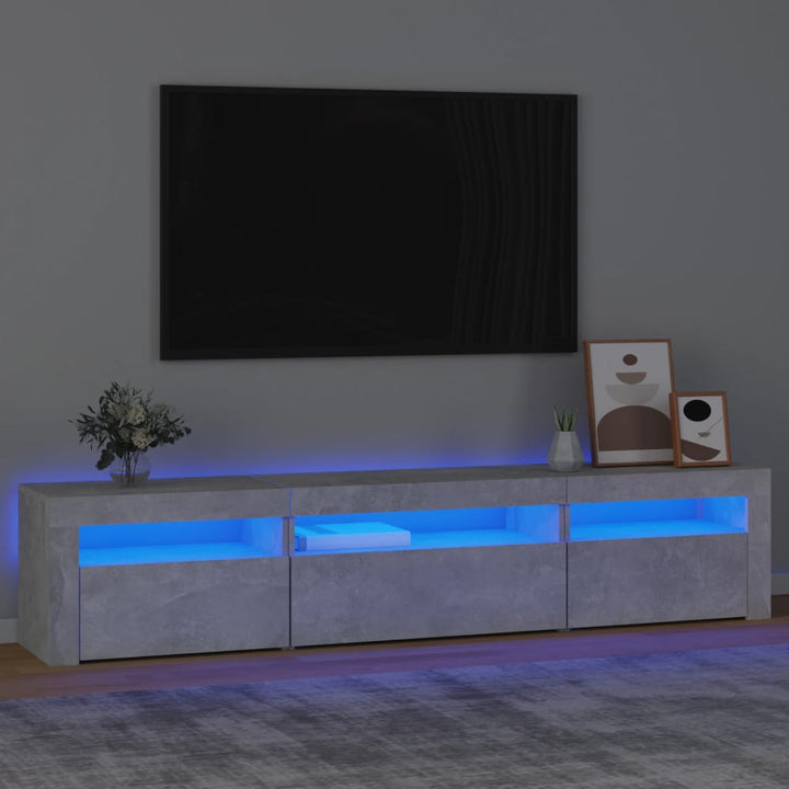 Tv-Bänk Med Led-Belysning 180X35X40 Cm