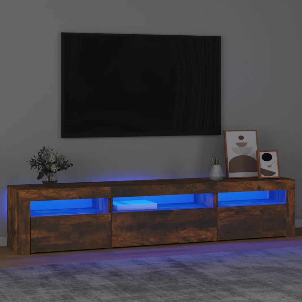 Tv-Bänk Med Led-Belysning 180X35X40 Cm