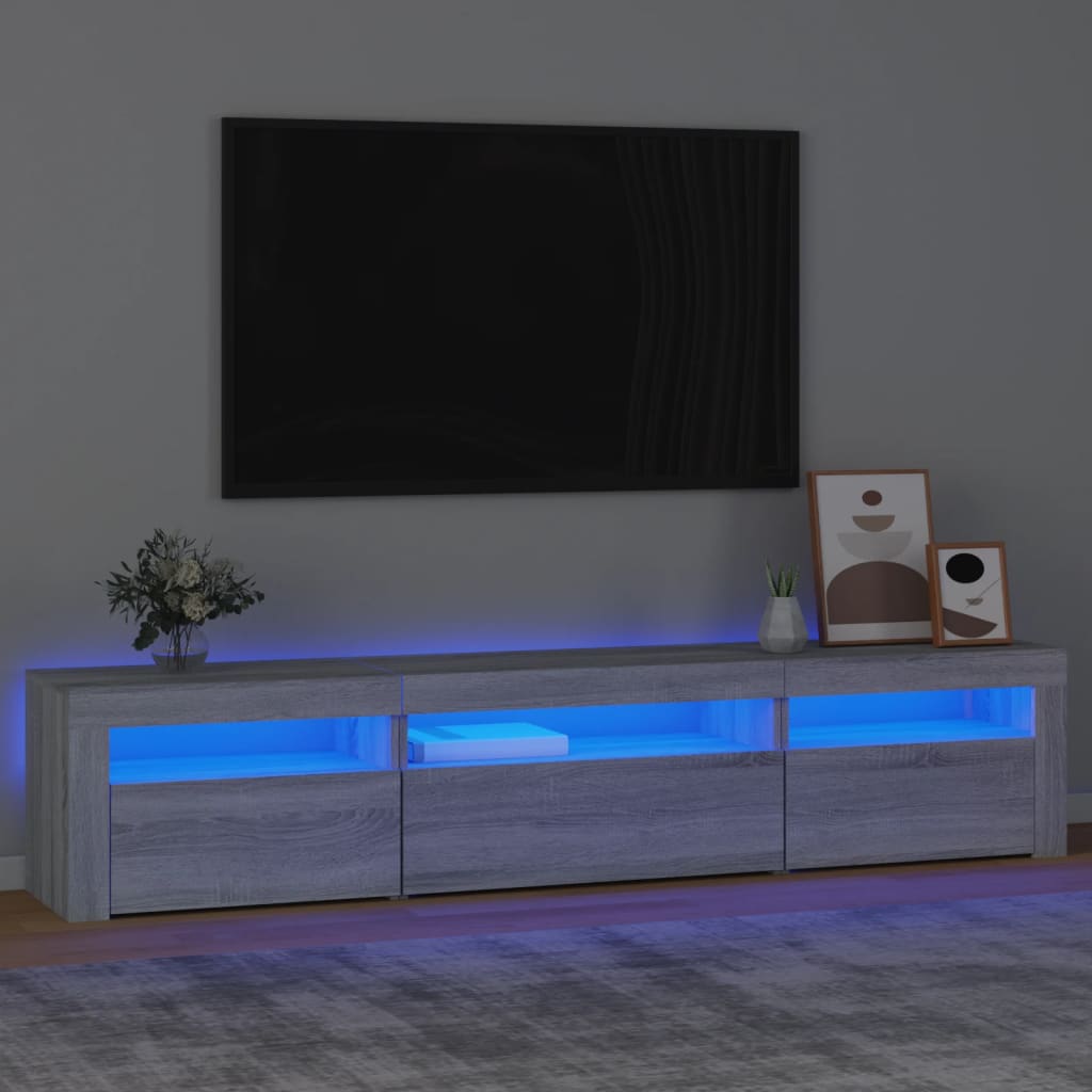Tv-Bänk Med Led-Belysning 180X35X40 Cm