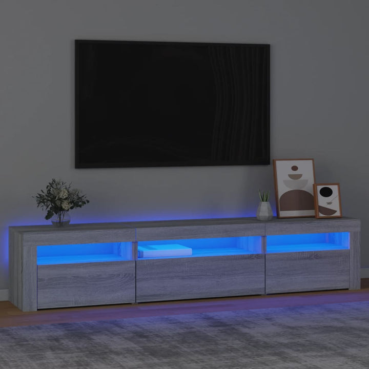 Tv-Bänk Med Led-Belysning 180X35X40 Cm