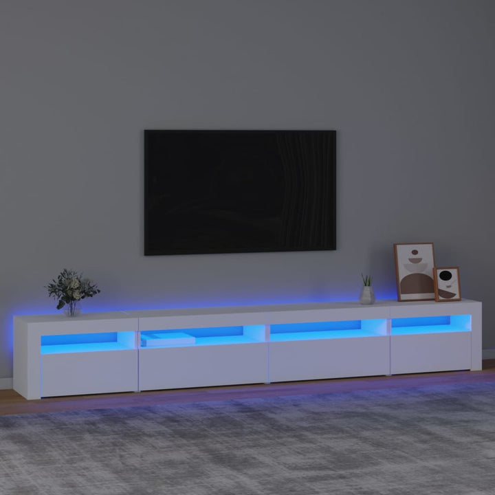 Tv-Bänk Med Led-Belysning 240X35X40 Cm