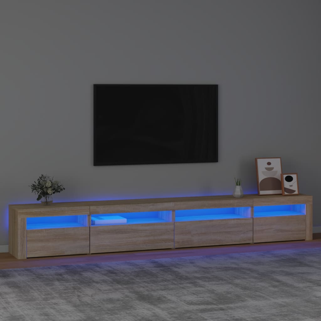Tv-Bänk Med Led-Belysning 240X35X40 Cm