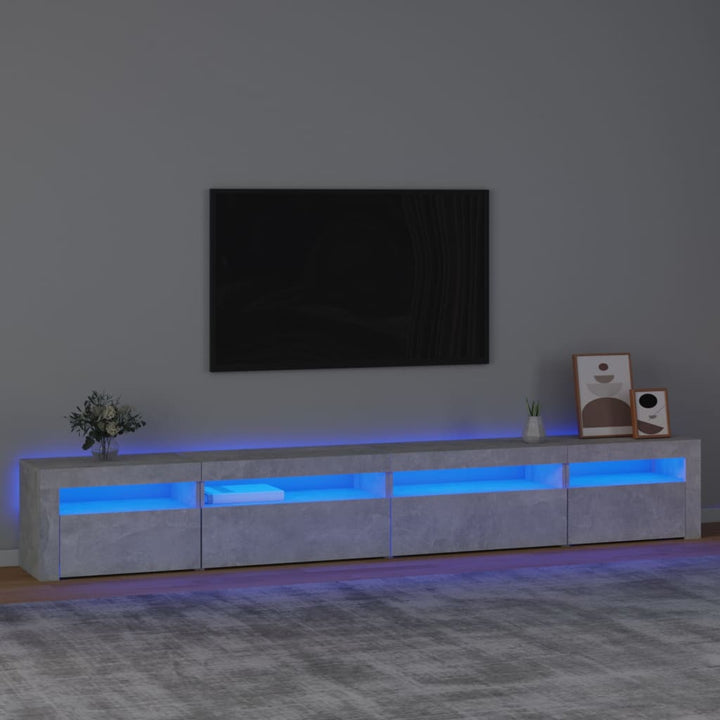 Tv-Bänk Med Led-Belysning 240X35X40 Cm