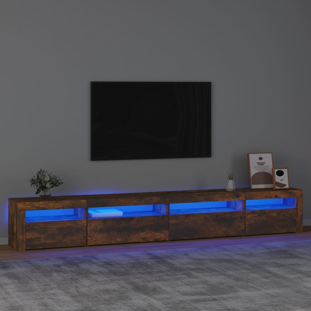 Tv-Bänk Med Led-Belysning 240X35X40 Cm