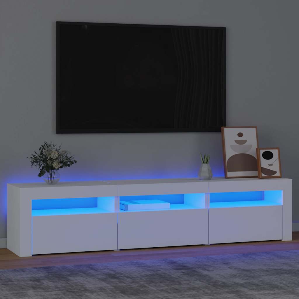 Tv-Bänk Med Led-Belysning 180X35X40 Cm