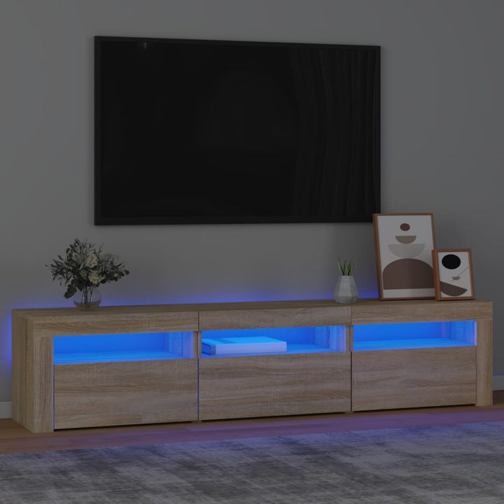 Tv-Bänk Med Led-Belysning 180X35X40 Cm