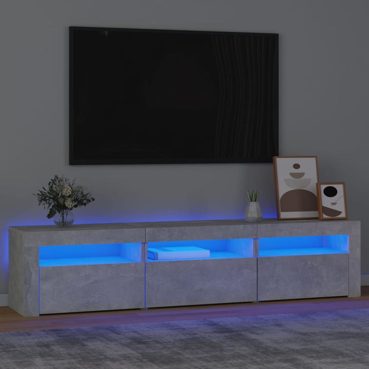 Tv-Bänk Med Led-Belysning 180X35X40 Cm