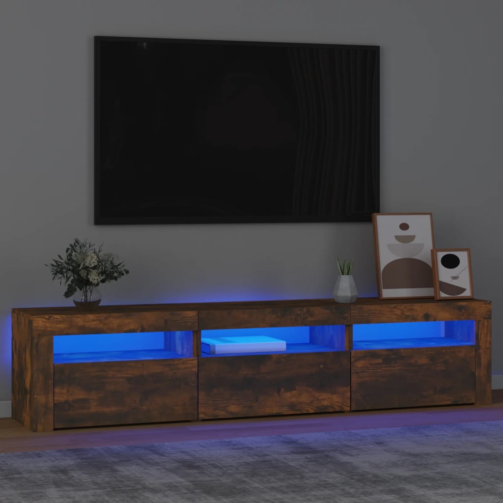 Tv-Bänk Med Led-Belysning 180X35X40 Cm