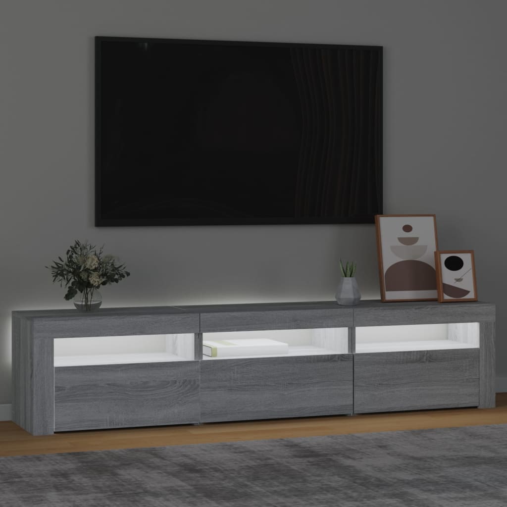 Tv-Bänk Med Led-Belysning 180X35X40 Cm