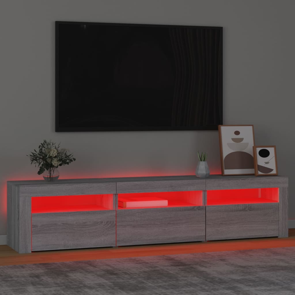 Tv-Bänk Med Led-Belysning 180X35X40 Cm