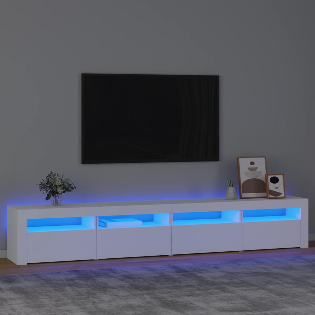 Tv-Bänk Med Led-Belysning 240X35X40 Cm