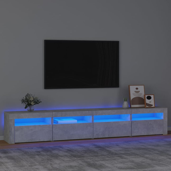 Tv-Bänk Med Led-Belysning 240X35X40 Cm