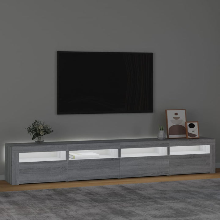 Tv-Bänk Med Led-Belysning 240X35X40 Cm