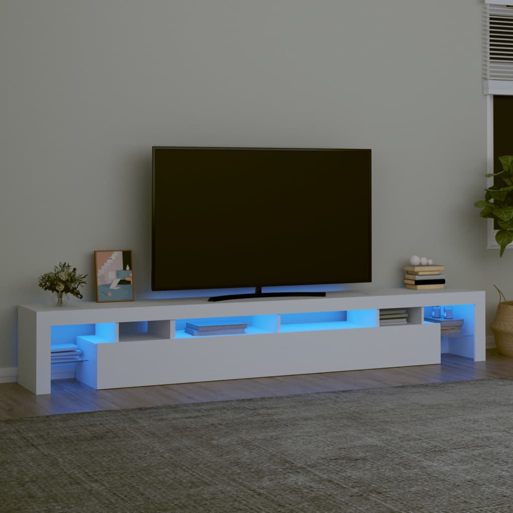 Tv-Bänk Med Led-Belysning 230X36,5X40 Cm