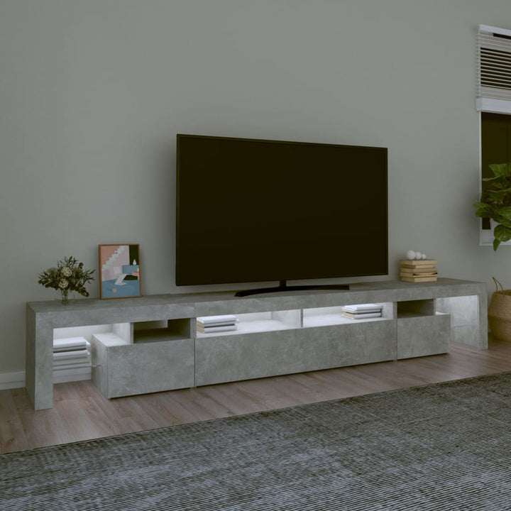 Tv-Bänk Med Led-Belysning 260X36,5X40 Cm