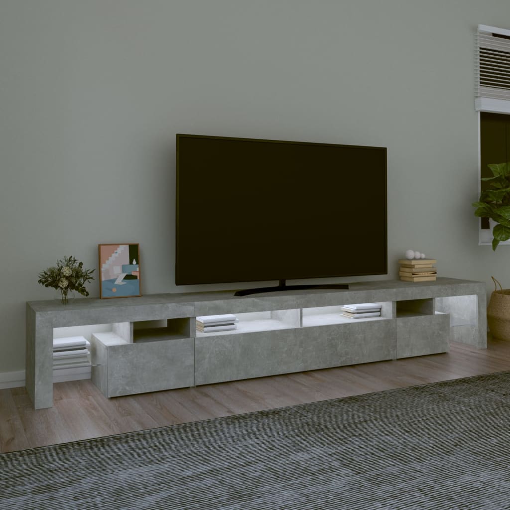 Tv-Bänk Med Led-Belysning 260X36,5X40 Cm