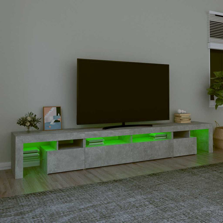 Tv-Bänk Med Led-Belysning 260X36,5X40 Cm