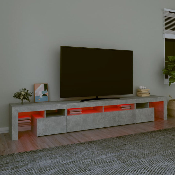 Tv-Bänk Med Led-Belysning 260X36,5X40 Cm