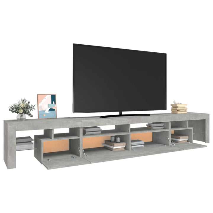 Tv-Bänk Med Led-Belysning 260X36,5X40 Cm
