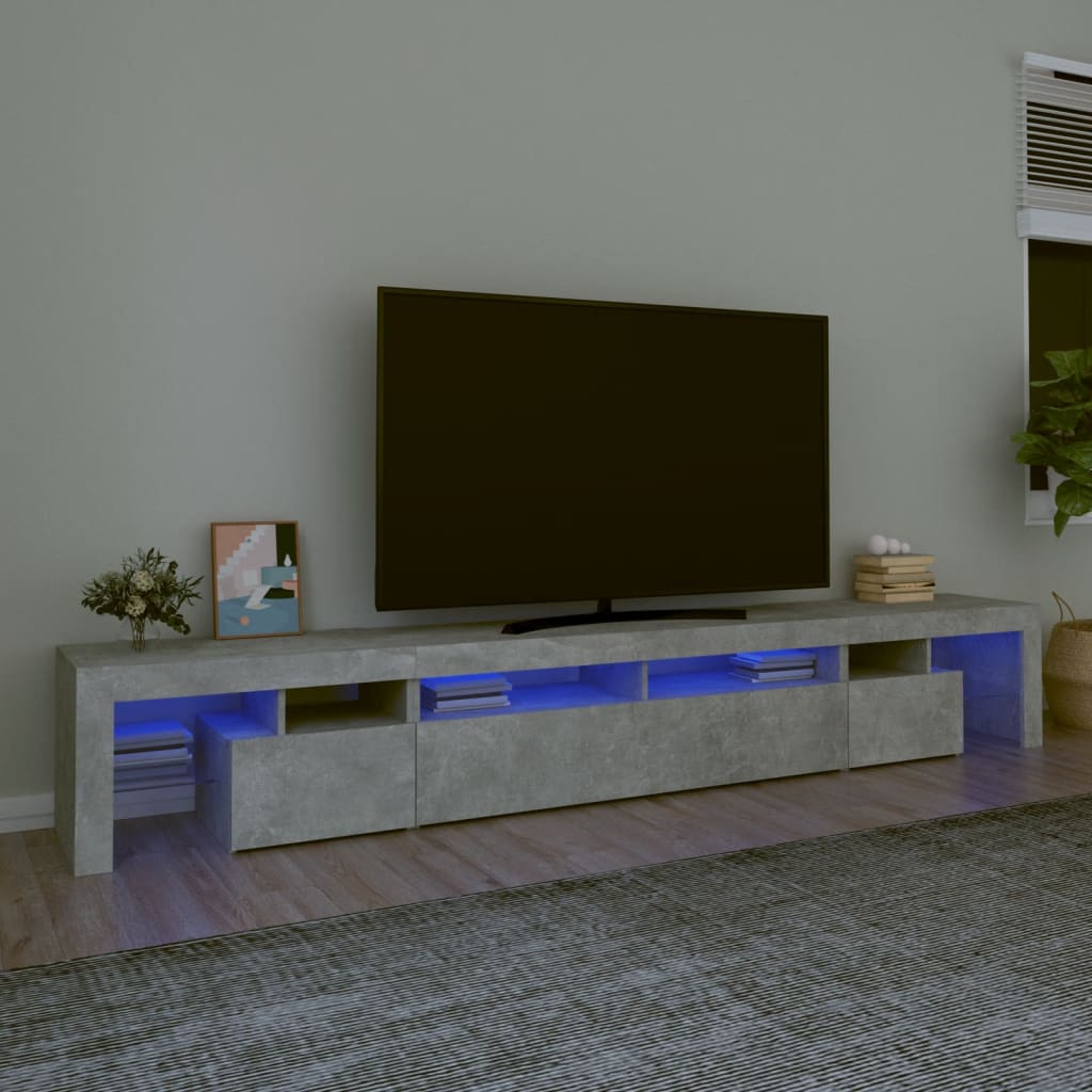 Tv-Bänk Med Led-Belysning 230X36,5X40 Cm