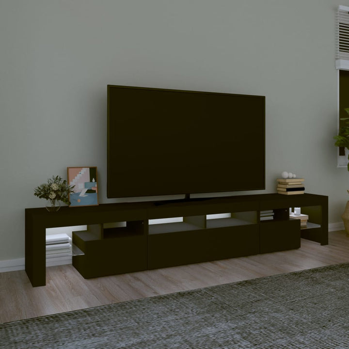 Tv-Bänk Med Led-Belysning 230X36,5X40 Cm
