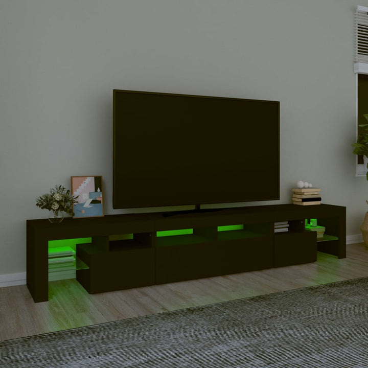 Tv-Bänk Med Led-Belysning 230X36,5X40 Cm