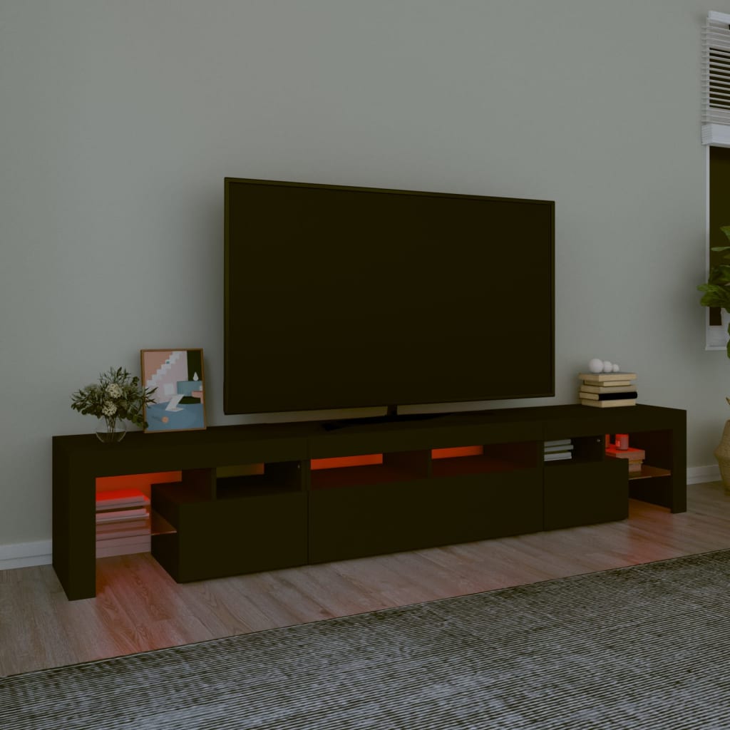 Tv-Bänk Med Led-Belysning 230X36,5X40 Cm