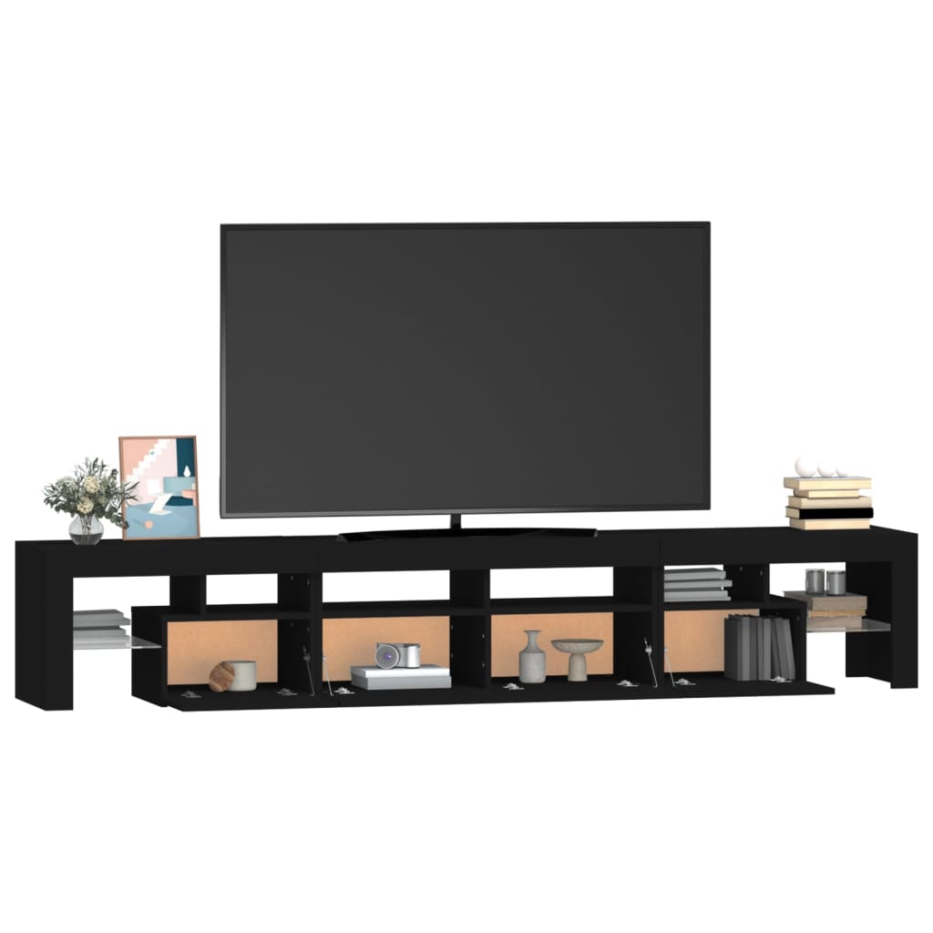 Tv-Bänk Med Led-Belysning 230X36,5X40 Cm